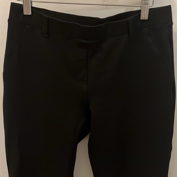 Quince Ultra-Stretch Ponte Pants Straight Leg Size 8 Petite Black - Picture 2 of 8